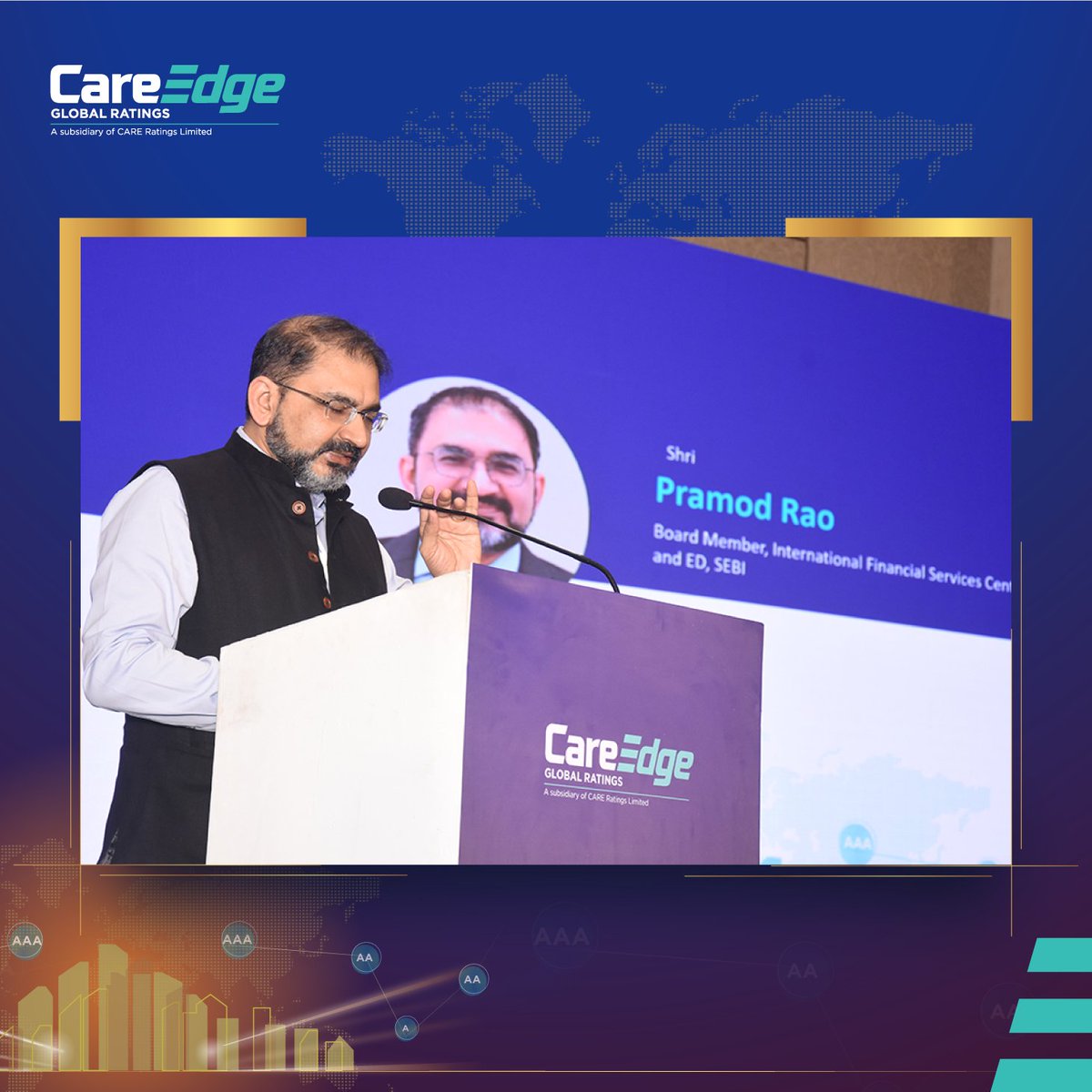 CareEdge_Group's tweet photo. @sanjeevsanyal @ashishchauhan We also extend our gratitude to #KRajaraman, Chairman of IFSCA, #PramodRao, Board Member of IFSCA & ED of SEBI, #Dipesh Shah, ED of IFSCA, and #PradeepRamakrishnan, ED of IFSCA, for their valuable presence and contributions. https://t.co/Z0T2VVpuou