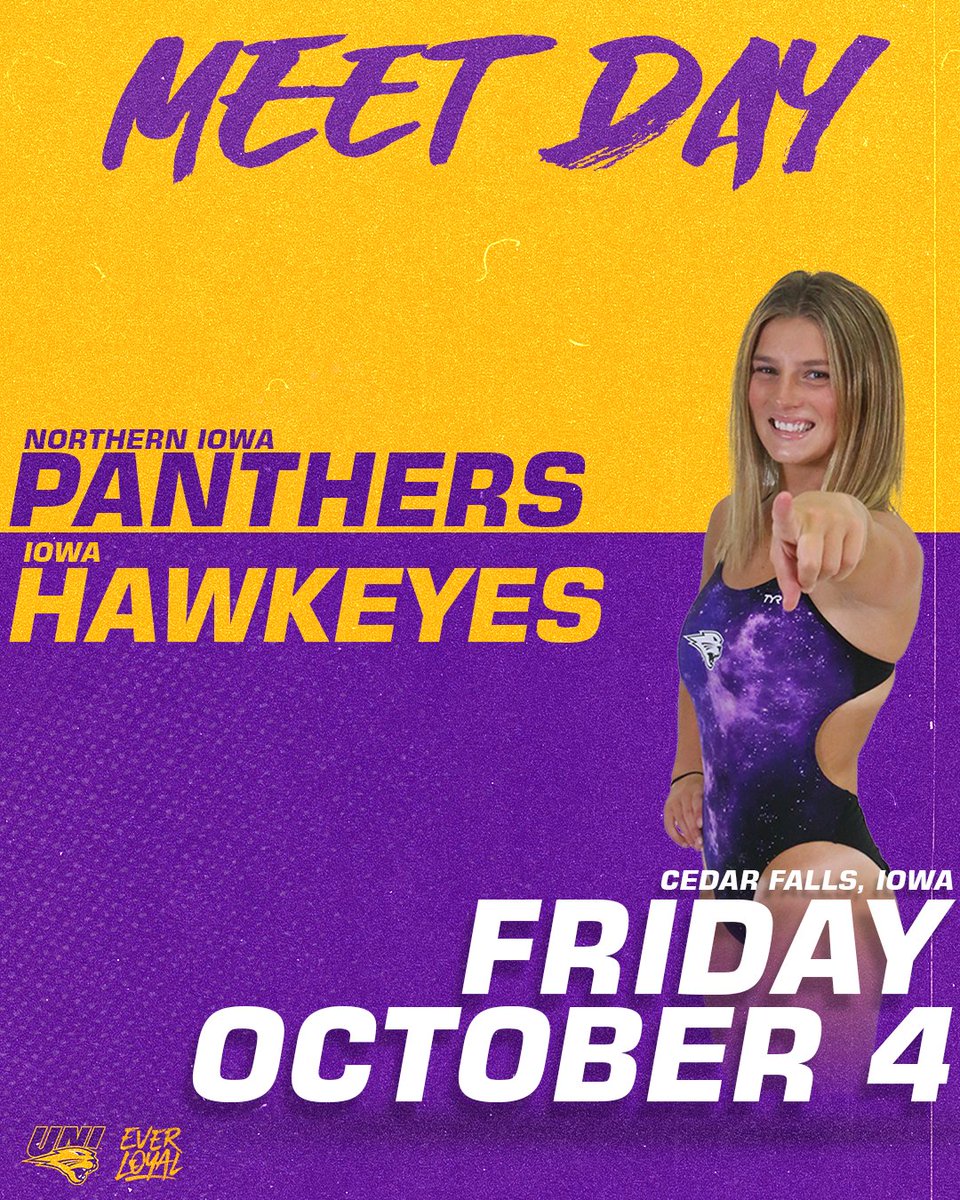 𝗖𝗔𝗧𝗦 𝗔𝗡𝗗 𝗛𝗔𝗪𝗞𝗦 𝗧𝗢 𝗞𝗜𝗖𝗞 𝗢𝗙𝗙 𝗧𝗛𝗘 𝗦𝗘𝗔𝗦𝗢𝗡!!!

🆚: Iowa
📍: Cedar Falls, Iowa
🏟️: Glen F. Henry Pool
⏰: 2:30 p.m. CT
📺 (Diving): bit.ly/3XJov7y
📺 (Swimming): bit.ly/3XO3w3v
📊: Meet Mobile / Dive Meets

#EverLoyal #1UNI #LeaveYourMark
