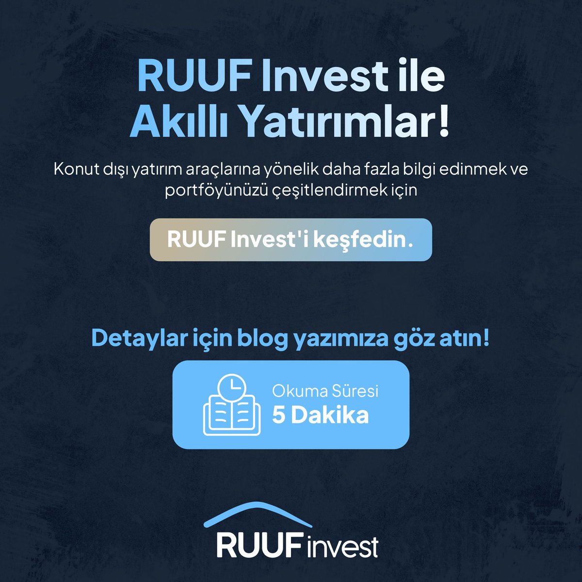 RuufInvest's tweet photo. 💼 RUUF Invest ile yatırımlarınızı çeşitlendirin! Konut dışı yatırım araçları arasında borsa, gayrimenkul yatırım fonları, kripto paralar ve daha fazlası var. Portföyünüzü güçlendirmek için doğru adımları atın. 📈

Detaylar blog yazımızda 👉 https://t.co/4IzrnkfQJq https://t.co/x6ZAXhOA2I