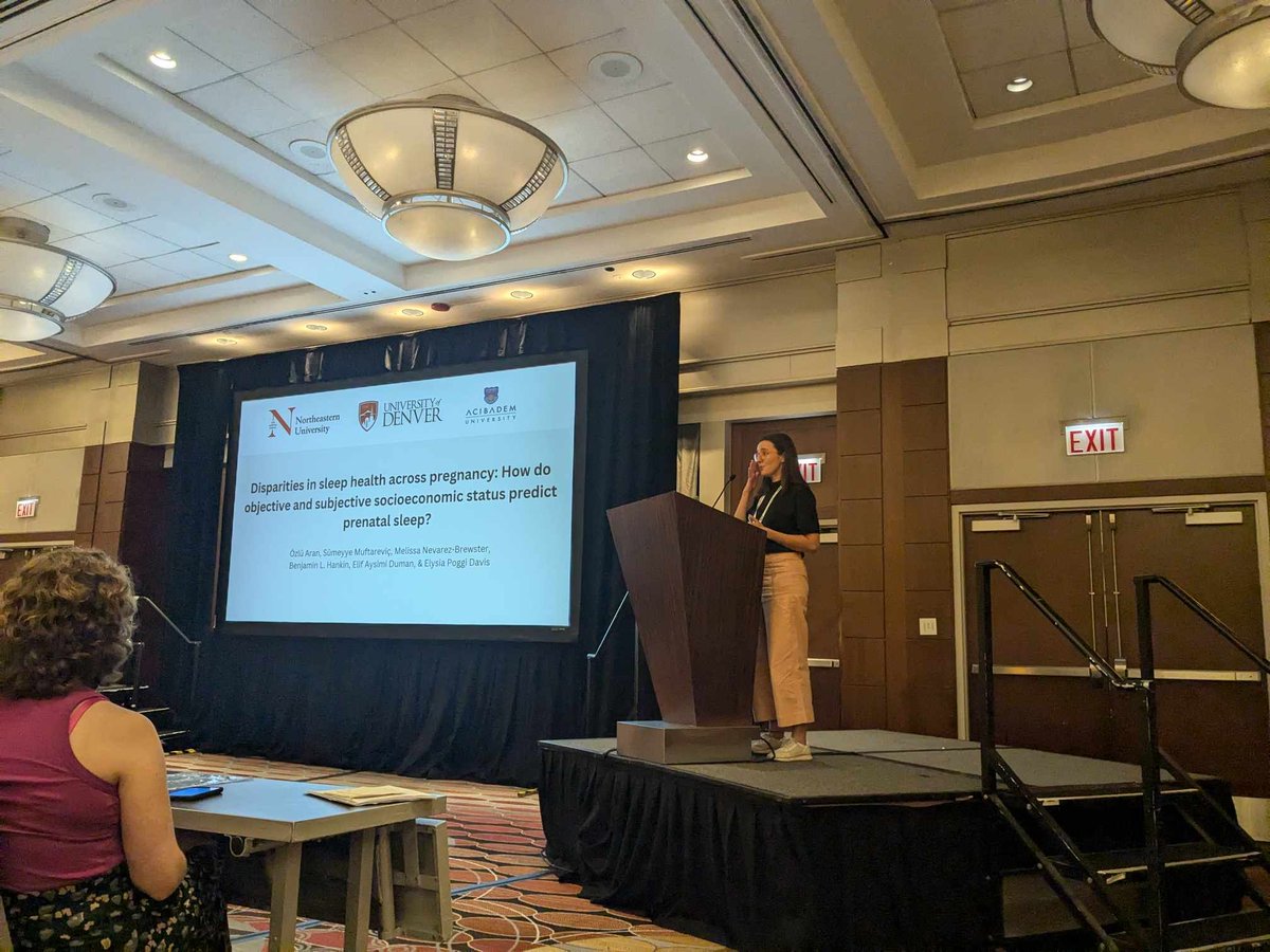 Melissa Nevarez-Brewster (she/her/ella) (@nevarezbrewster) on Twitter photo Dr. Aran speaking at <a href="/devpsybio/">ISDP 🦋 @isdp.org.bsky.social</a> on the associations between objective and subjective socioeconomic status and sleep problems during pregnancy across two cohorts in the U.S. and Turkey! #ISDP2024 Dr. Aran speaking at <a href="/devpsybio/">ISDP 🦋 @isdp.org.bsky.social</a> on the associations between objective and subjective socioeconomic status and sleep problems during pregnancy across two cohorts in the U.S. and Turkey! #ISDP2024