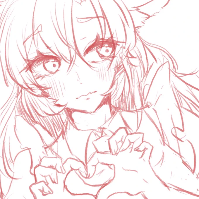 赤面描くの楽しいな(*'▽') 