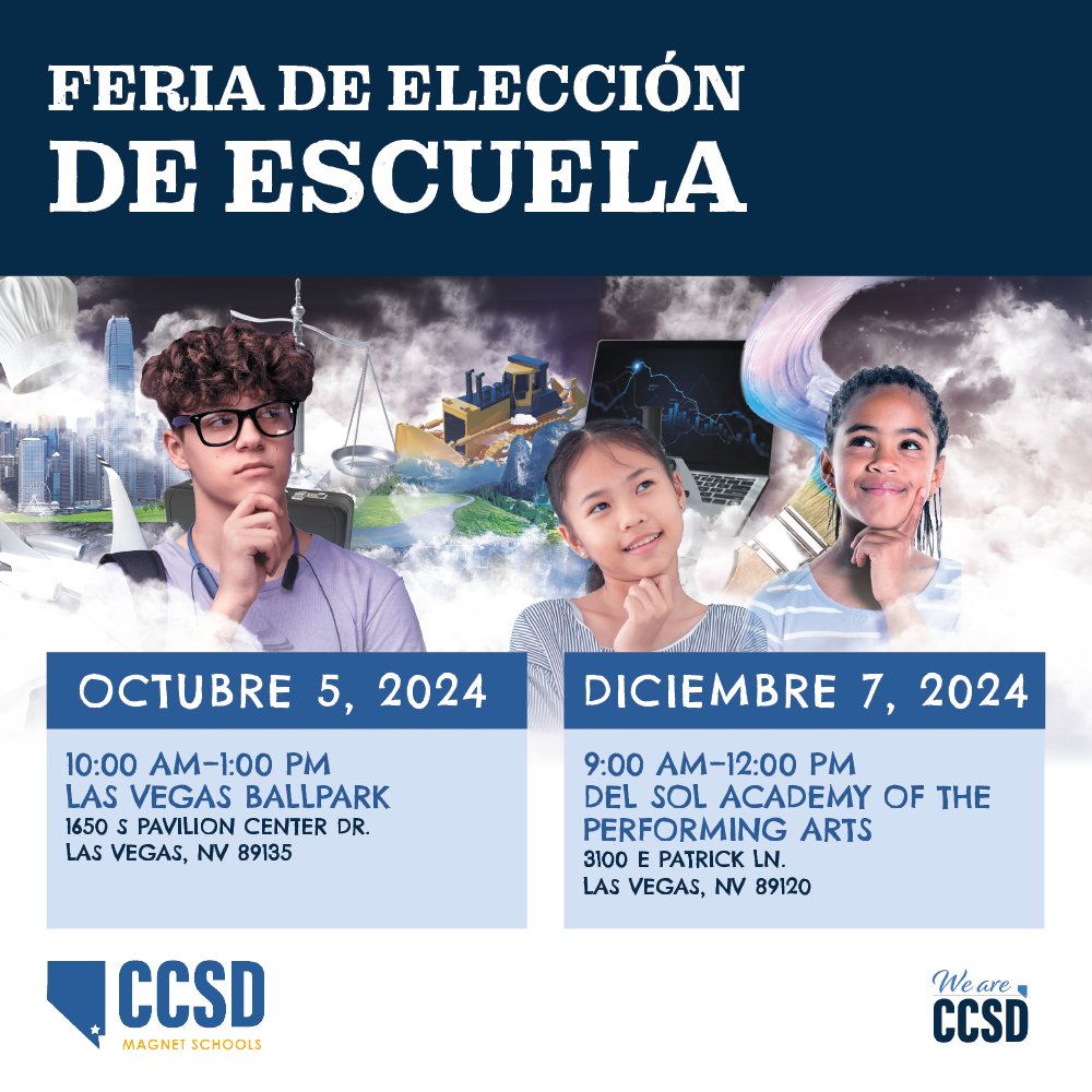 All 8th Grade Cougars! The Magnet Choice Fair is tomorrow! All the Magnet Schools from across CCSD will be there! Your future is now! Start planning for High School! #FindYourFit #CCSDMagnet #KOPride