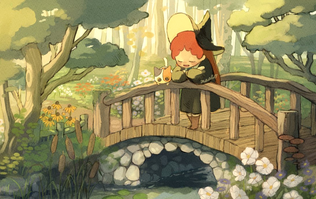 小川にかかる小さな橋