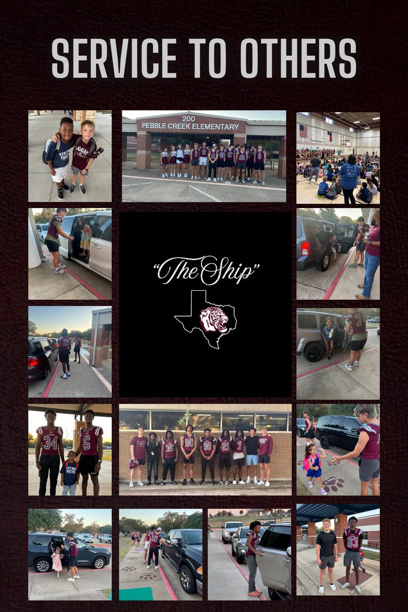 During the bye week we work to get better on the field, as well as off the field! The standard has been set here, never be complacent and always find ways to get better! We opened car doors for our feeder schools today, pumping kids up on a Friday! 🤜💥🤛 #TheShip