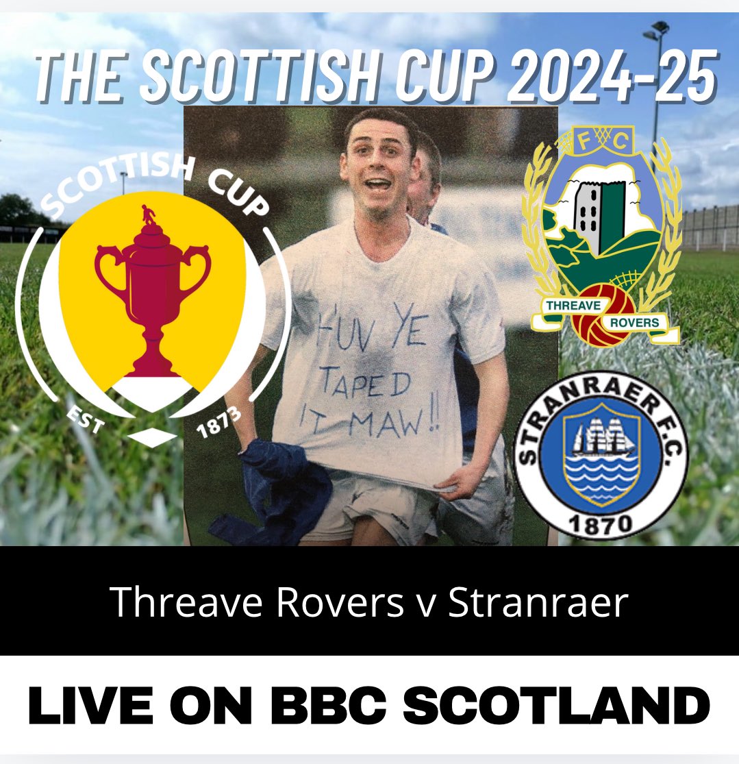 Threave Rovers FC (@threaveroversfc) on Twitter photo Get your video recorders out of storage and set for 7.45pm on Friday 25th October 📺 🎥⚽️ as all roads lead to Meadow Park, Castle Douglas for the <a href="/ScottishCup/">Scottish Gas Scottish Cup</a> Second Round tie against <a href="/StranraerFC/">Stranraer FC</a>
Full Details to Follow…….
MON THE ROVERS
🖤🤍⚽️ Get your video recorders out of storage and set for 7.45pm on Friday 25th October 📺 🎥⚽️ as all roads lead to Meadow Park, Castle Douglas for the <a href="/ScottishCup/">Scottish Gas Scottish Cup</a> Second Round tie against <a href="/StranraerFC/">Stranraer FC</a>
Full Details to Follow…….
MON THE ROVERS
🖤🤍⚽️