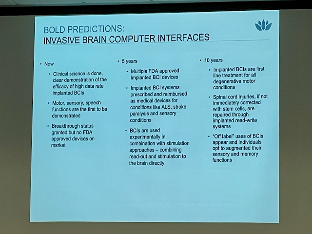 IEEEBrain's tweet photo. What do #iBCIs, precision #psychiatry, and #sleep augmentation look like today? And what will they look like five and 10 years down the road? Satori Neuro's Amy Kruse makes some bold predictions about their future. #neurotech #neurotechnology #neuroscience #BCI #brain https://t.co/bhRTjdlWtl