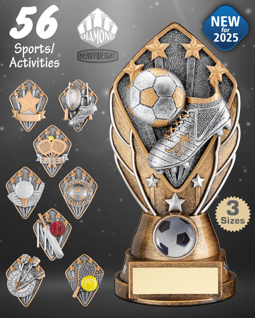 Diamond Series 💎 New for 2025
justrewardsbrochure.co.uk
#JustRewards #justrewardsbrochure
#justrewardsfootball #footballtrophies
#football #trophies #medals