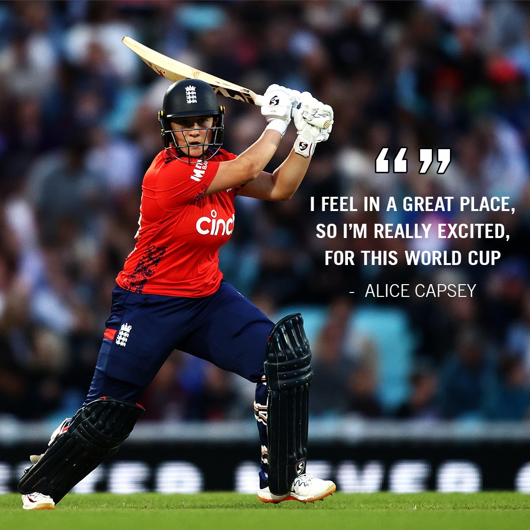 Ready and raring to go! 🌏🔜

Alice Capsey and England begin their T20 World Cup campaign tomorrow, taking on Bangladesh in Sharjah. 🏴󠁧󠁢󠁥󠁮󠁧󠁿 

Go well, Caps! 👊

🤎 | #SurreyCricket