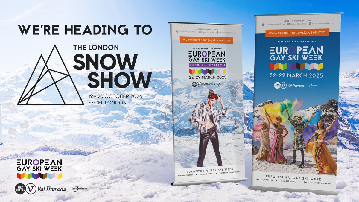 European Gay Ski Week (@gay_ski_week) on Twitter photo πΏπ³οΈβπ Guess what, snow lovers? We're heading to the London Snow Show! πβοΈ
Join European Gay Ski Week at the London Snow Show on 19β20 October 2024 at ExCeL London, and letβs bring the slopes to the city! πππ½
londonsnowshow.seetickets.com/event/the-londβ¦
#EGSW #Skiing #gaycation πΏπ³οΈβπ Guess what, snow lovers? We're heading to the London Snow Show! πβοΈ
Join European Gay Ski Week at the London Snow Show on 19β20 October 2024 at ExCeL London, and letβs bring the slopes to the city! πππ½
londonsnowshow.seetickets.com/event/the-londβ¦
#EGSW #Skiing #gaycation
