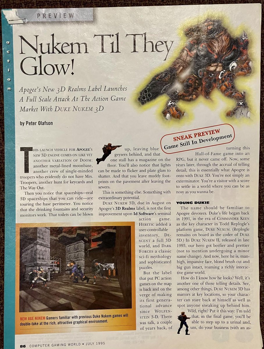 ScottApogee's tweet photo. @GreenSpeaks730 @KariLawler But not the current 3D Realms. The current Apogee made SW, and Duke 3D, etc. https://t.co/DfNRTPZpKN