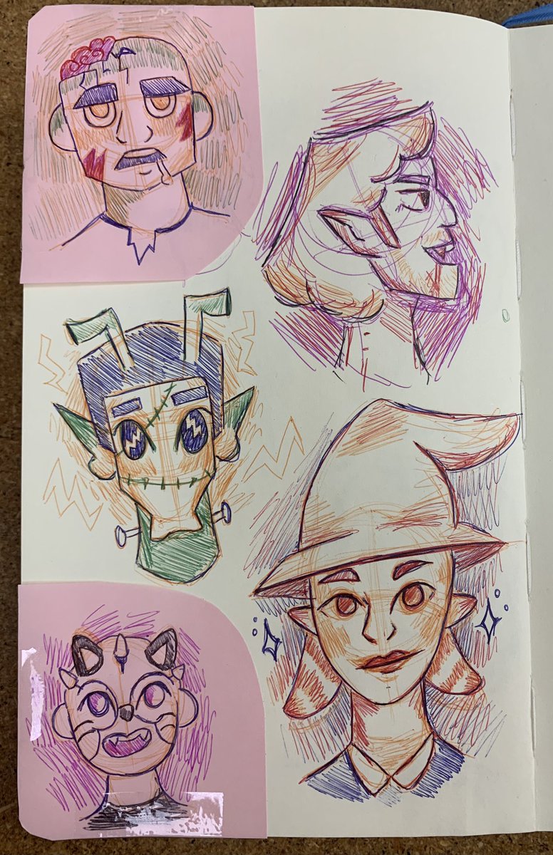 Mary W (@maryw_art) on Twitter photo sketchbook doodle page featuring the mynock crew as Halloween monsters! <a href="/campaignpod/">Campaign Podcast</a> sketchbook doodle page featuring the mynock crew as Halloween monsters! <a href="/campaignpod/">Campaign Podcast</a>