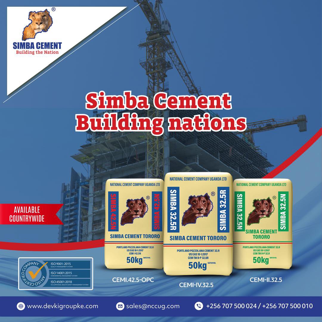 CapitalFMUganda's tweet photo. SIMBA CEMENT, The right choice for your construction π
Choose the best quality cement in Uganda <tag page> #BuildingTheNation #BestQuality #Cement #Construction #Hardware #BuyUgandaBuildUganda #LetsBuildUg #MadeInUganda #NationalCementCompanyUgandaLtd https://t.co/h1g0aZPFiE