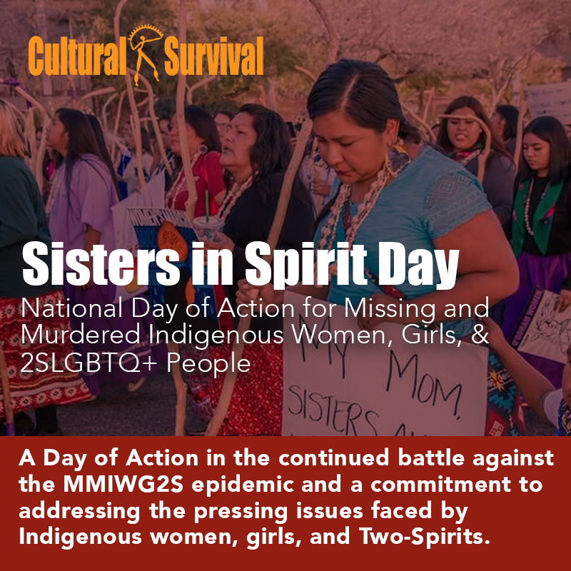Held on October 4, the National Day of Action for Missing and Murdered Indigenous Women, Girls, and Two-Spirit People demands concrete actions to combat the ongoing violence and injustice. #MMIW #MMIWG #MMIWG2S #MMIWActionNow #NoMoreStolenSisters

culturalsurvival.org/news/mmiwg2s-a…