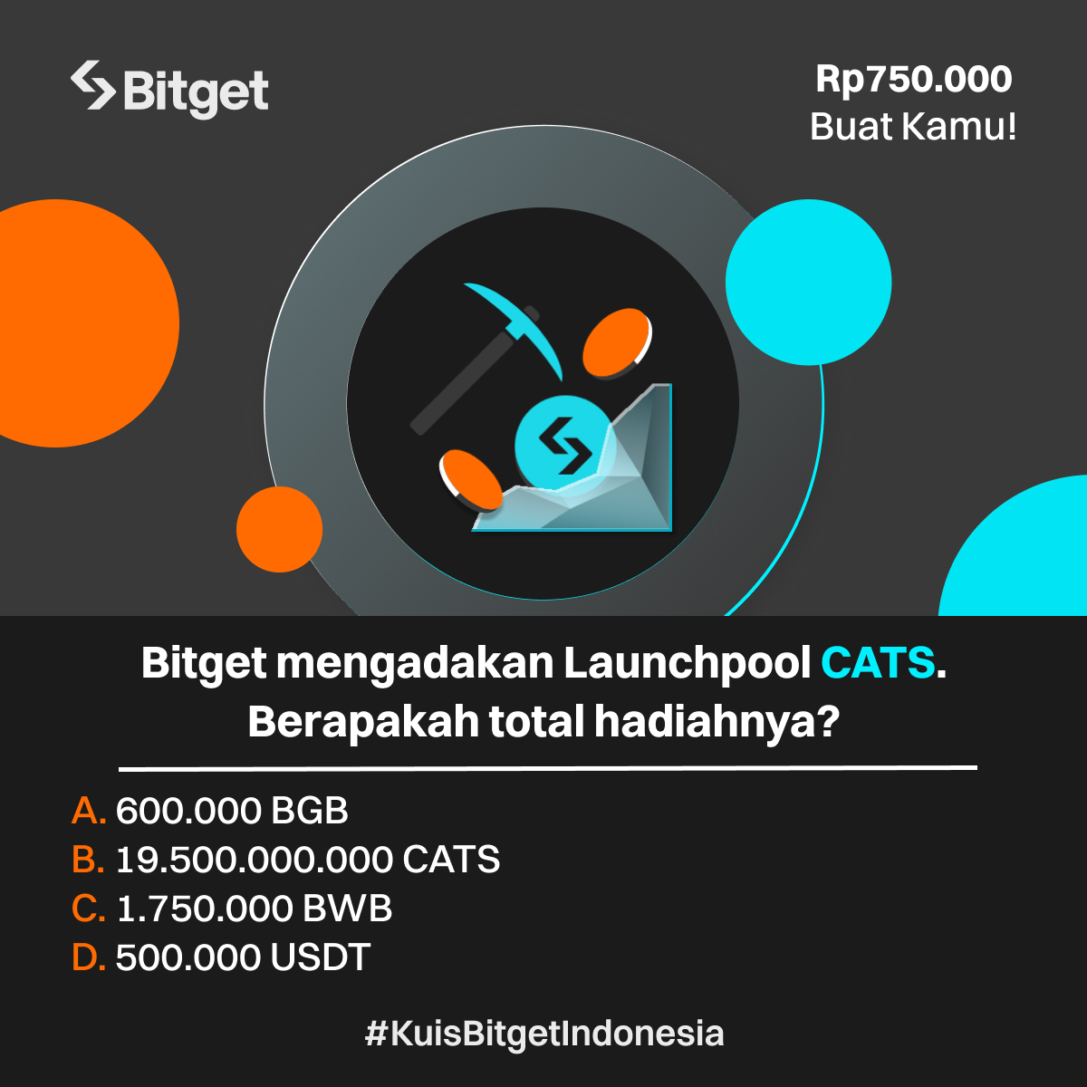 🎁 HADIAH Rp750.000 BUAT KAMU! 🎁

Caranya mudah:
1⃣ Follow <a href="/BitgetID/">Bitget Indonesia 🇮🇩</a>
2⃣ Repost tweet ini, jawab pertanyaannya di kolom komentar dengan hashtag #KuisBitgetIndonesia #CATS dan mention 1 orang teman
3⃣ Akan ada 10 pemenang beruntung yang berbagi Rp750.000!

⏰ 4 Oktober, pukul
