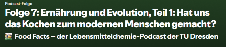 ArnoEdmund's tweet photo. @MartinReich5 Hören:  Primär geht es um die Bedeutung des Kochens,  grundsätzlich aber auch um die Bedeutung nährstoffreicher Lebensmittel -wie Fleisch- für die Evolution von H. sapiens. https://t.co/jGPjV4ENJq