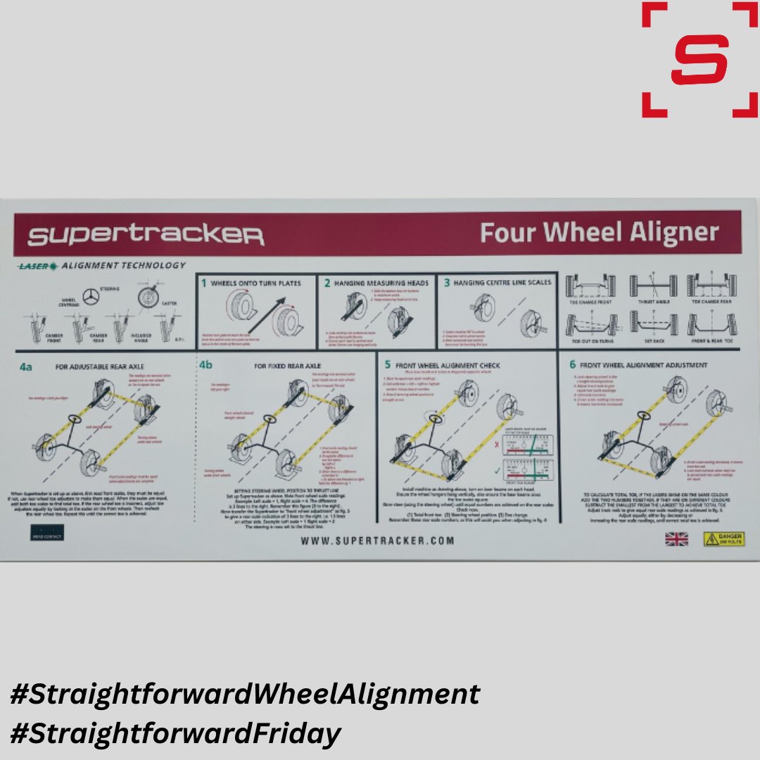 supertracker's tweet image. Straightforward Friday!
Updates to our lightbox make it easier to follow the steps to wheel alignment checks with our Laser Wheel Aligners. The new simple panel (without back lighting) can be screwed flat to the wall, providing a sleek and cost effective option.
#supertracker