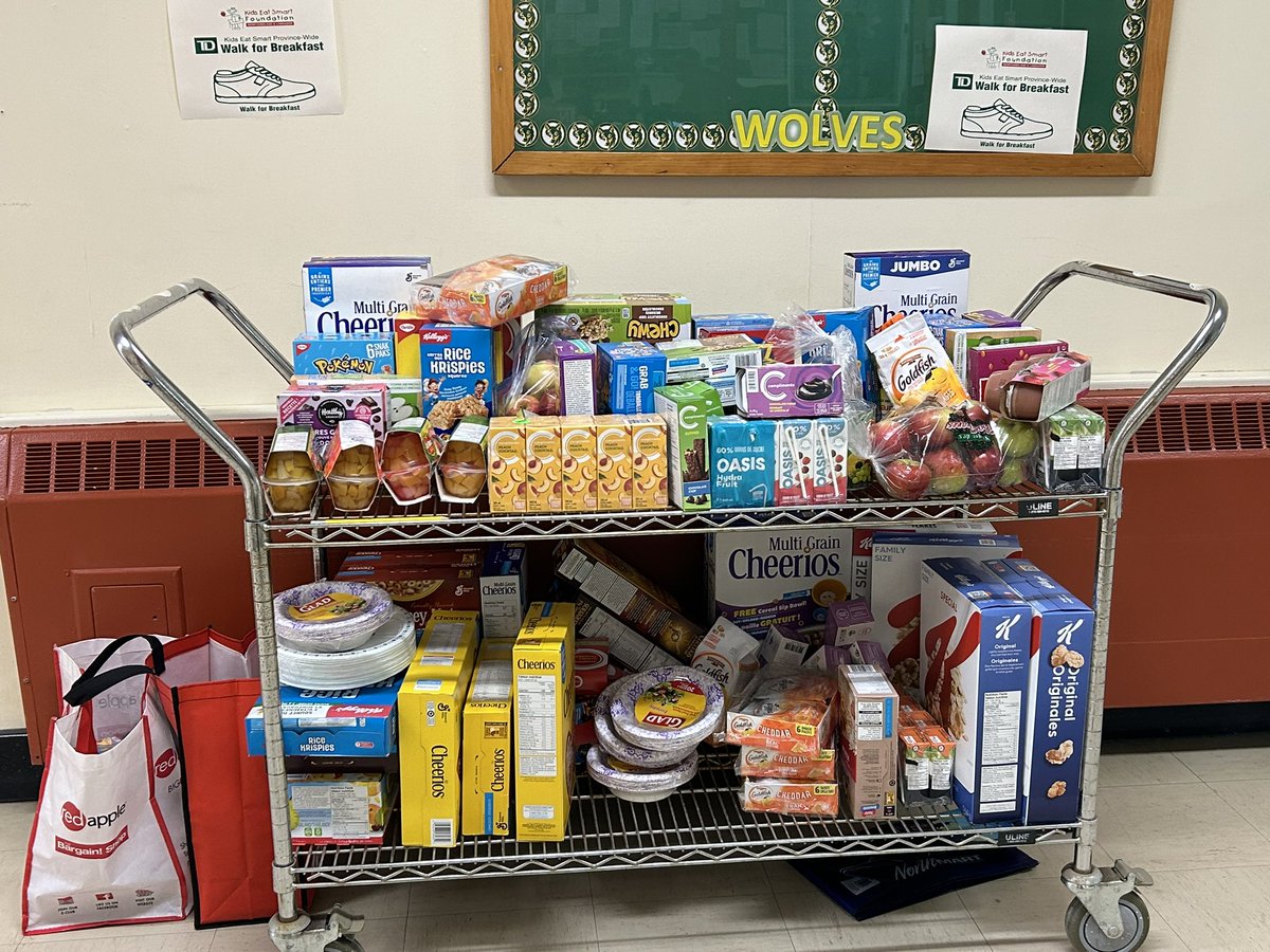 Thank you to our community for all the wonderful breakfast snack and monetary donations to our Kids Eat Smart program! 😊Our TD Walk for Breakfast was a great success!