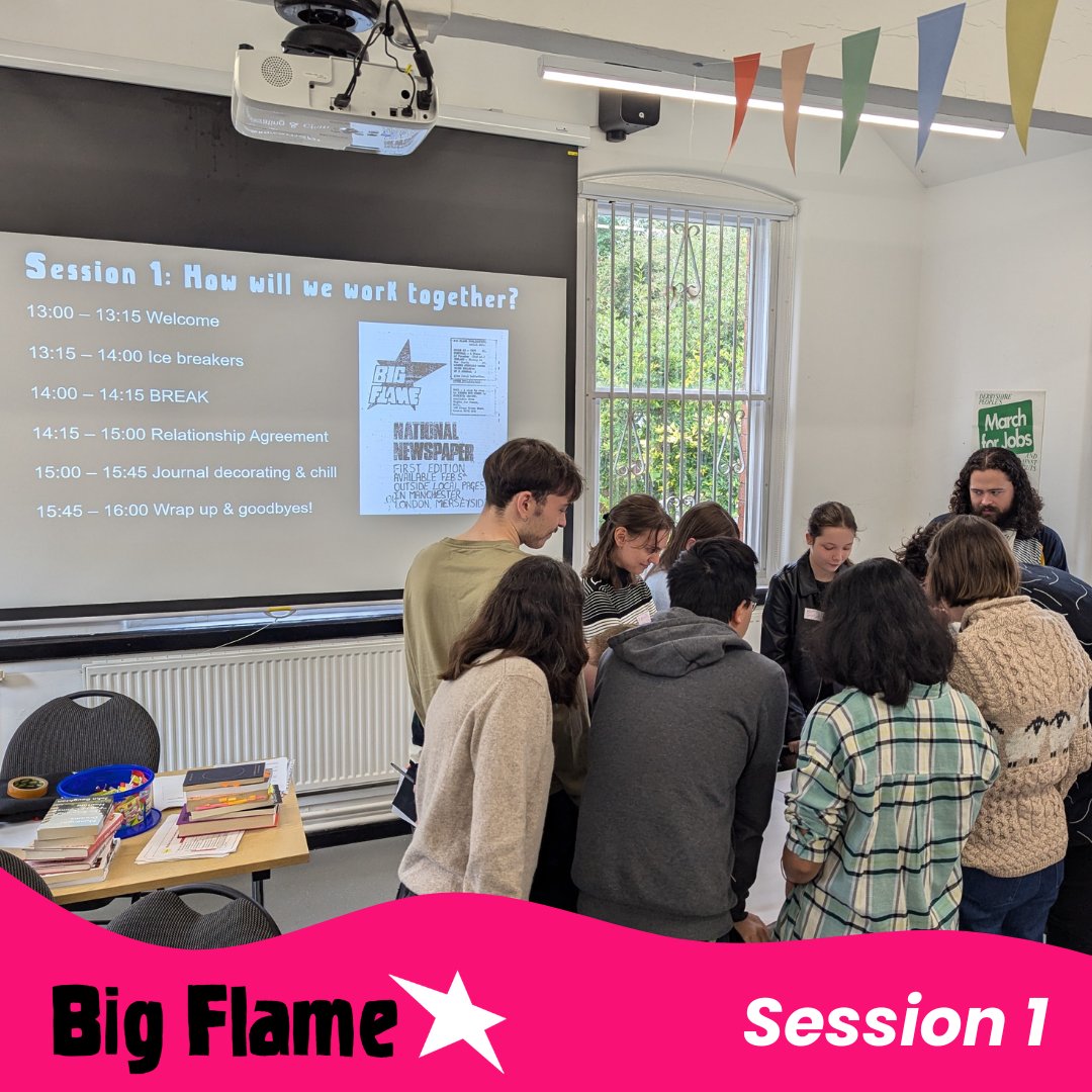 wcmlibrary's tweet photo. The Big Flame project had its first session last Saturday, and what a lovely session it was! 🌟

#BigFlame #CommunityOrganising #YoungPeople #WorkingClass #HeritageLotteryFunded #ThanksToYou https://t.co/vTZzS3jVCJ