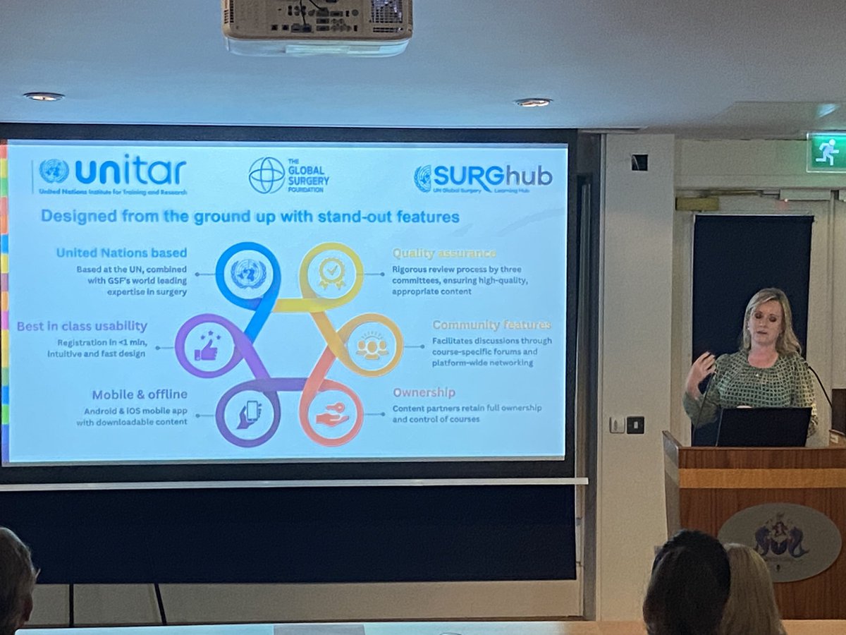 RCSI_GlobalSurg's tweet photo. Professor Jean O’Sullivan is speaking on #SURGhub - The United Nations Global Surgery Learning Hub, a collaborative e-learning platform in partnership with @UNITAR, @surgfoundation and @RCSI_Irl , supported by @JNJHealthEquity.

Prof O’Sullivan discussed the e-platforms engaging and growing number of courses, it’s continuing reach globally and its interactivity. 

Learn more at https://t.co/NiNW7wJz0H

#globalsurgery

@RCSI_PopHealth @UN @COAIrl @DrJeanOSullivan