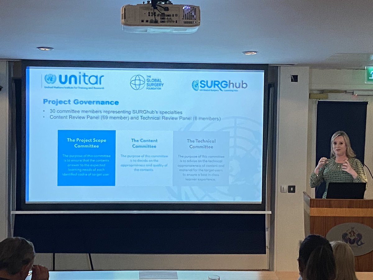 RCSI_GlobalSurg's tweet photo. Professor Jean O’Sullivan is speaking on #SURGhub - The United Nations Global Surgery Learning Hub, a collaborative e-learning platform in partnership with @UNITAR, @surgfoundation and @RCSI_Irl , supported by @JNJHealthEquity.

Prof O’Sullivan discussed the e-platforms engaging and growing number of courses, it’s continuing reach globally and its interactivity. 

Learn more at https://t.co/NiNW7wJz0H

#globalsurgery

@RCSI_PopHealth @UN @COAIrl @DrJeanOSullivan