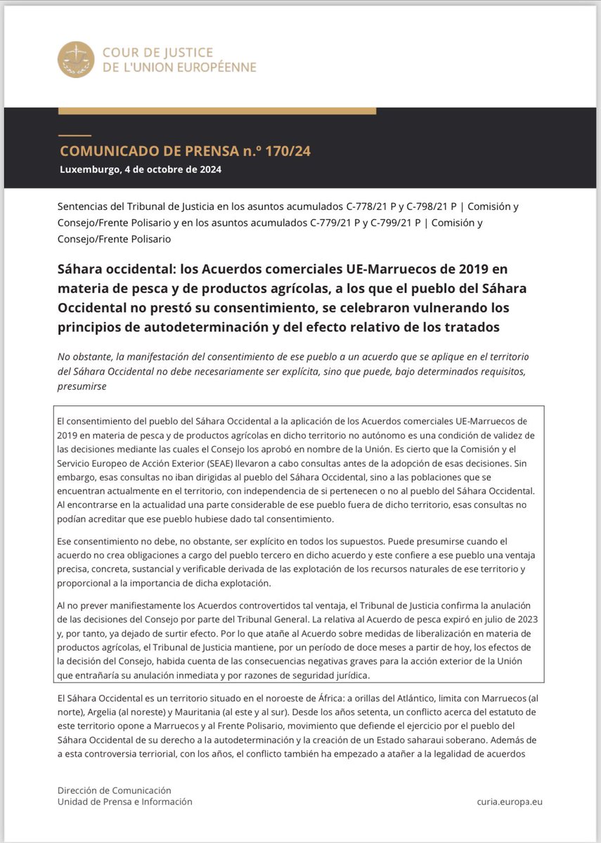 A. Internacional de Juristas por Sahara Occidental tweet media