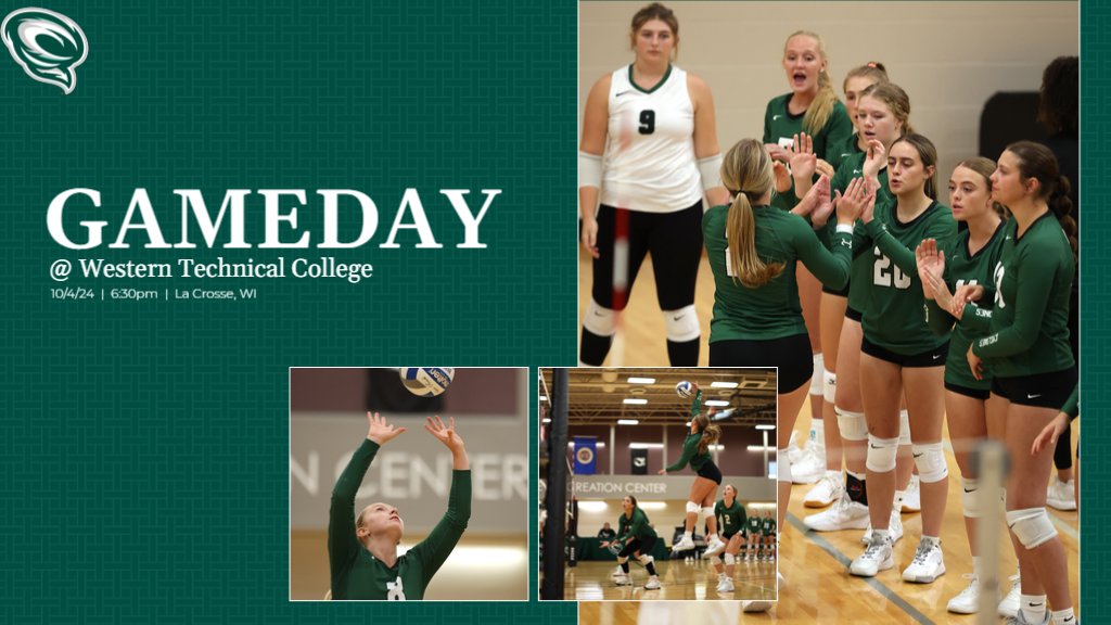 GAMEDAY!!! @sctccvolleyball hits the road to take on Western Tech!  
"Fill the Cupboard Night"- Fans can get in Free with a donation shorturl.at/5DUEQ
🆚 Western Tech
📍- La Crosse, WI
⏰ 6:30pm
🎟️- shorturl.at/6M6uf Online tix only
📺- shorturl.at/0gi7w 💲💲