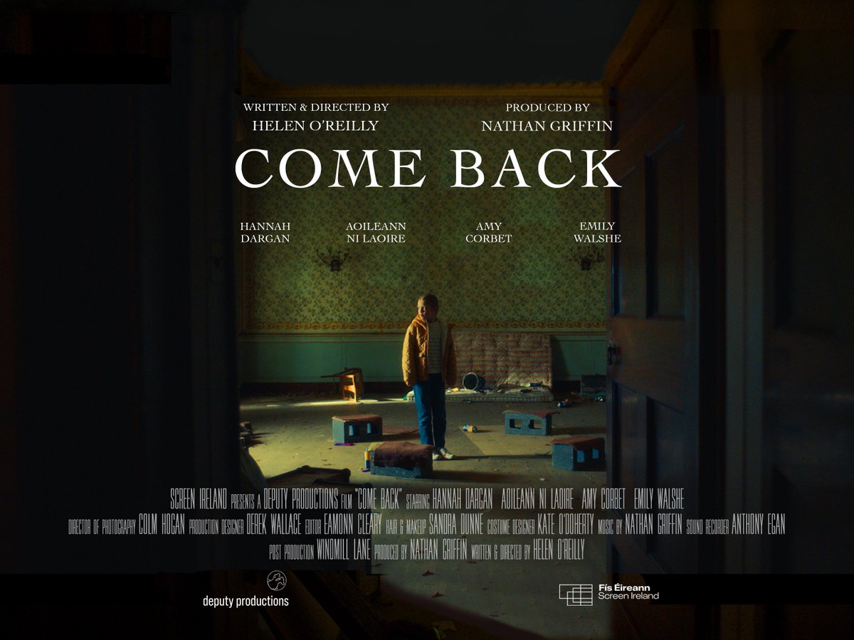 ComeBackShort's tweet image. We have just completed post production on our new Screen Ireland funded short film and look forward to playing at film festivals around the world soon. Here's our new poster.