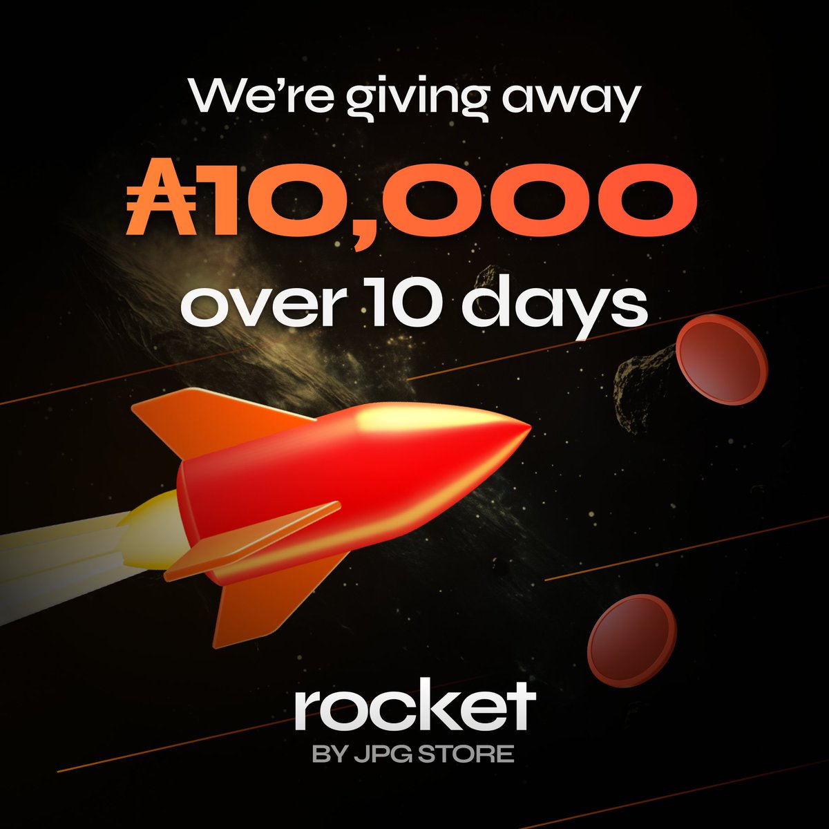 10 Days — 10 Winners — 10,000 ADA 💵

For the first 10 days of Rocket’s launch, 1000 ADA will be rewarded daily to the token with the highest trading volume!

Create viral tokens, get rewarded 🚀
