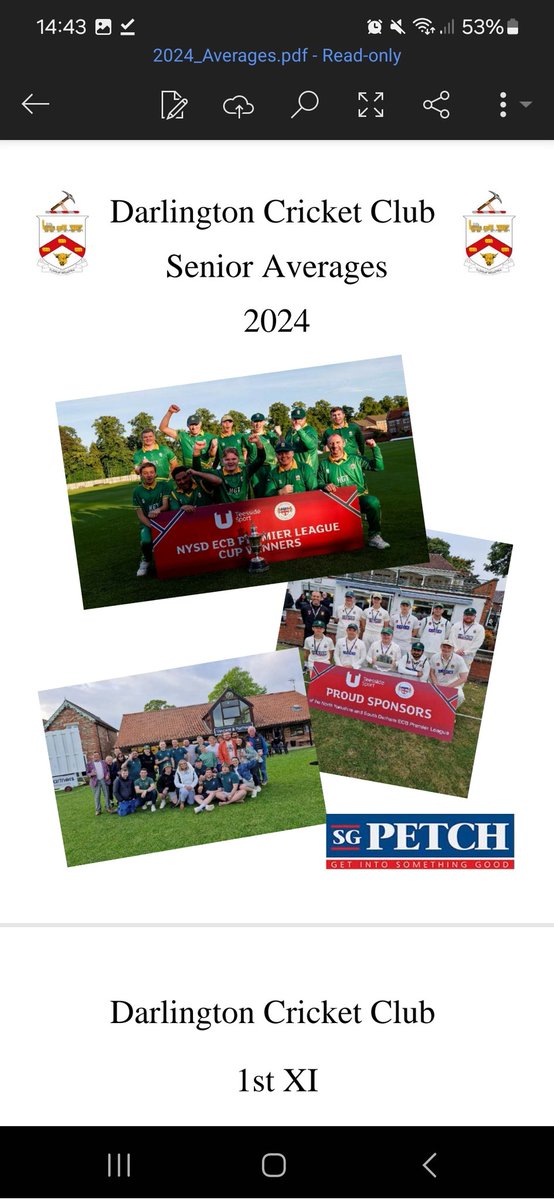 DCC_Feethams's tweet photo. Averages 🏏 

The 2024 averages booklet is now available to view via the club website. 

https://t.co/tFzQvE67vY https://t.co/XpaCEh0mC1