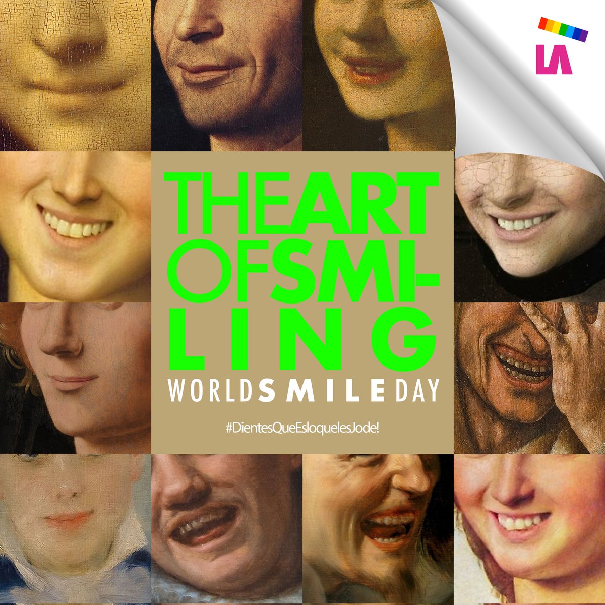 𝗧𝗵𝗲 𝗔𝗥𝗧 𝗼𝗳 𝗦𝗠𝗜𝗟𝗜𝗡𝗚! :)
𝟢𝟦.𝟣𝟢 | 𝖶𝖮𝖱𝖫𝖣 𝖲𝖬𝖨𝖫𝖤 𝖣𝖠𝖸!
𝘋𝘪́𝘢 𝘔𝘶𝘯𝘥𝘪𝘢𝘭 𝘥𝘦 𝘭𝘢 𝘚𝘰𝘯𝘳𝘪𝘴𝘢
_____
#dientesqueesloquelesjode #ArtOfSmiling #sonrisas #sonrisasconarte  #WorldSmileDay #diadelasonrisa #arteycultura