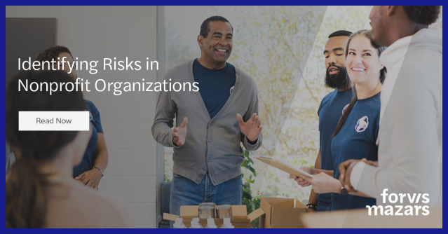 HaleyKAdrian's tweet photo. Support your #nonprofit's future by managing unique risks your organization may face. Explore how proactive #risk approaches can help with this article from @ForvisMazarsUS: https://t.co/w3iXkTVBRf https://t.co/PfcmdRUBDo