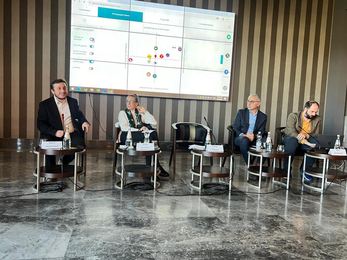 <a href="/ISET_PI/">ISET</a> lead economists presented the "Georgia Election Compass" – a web-based tool that allows 🇬🇪 citizens to explore which political party is closest to their views. The online Voting Advice Application is accessible at: geocompass.ge/ka