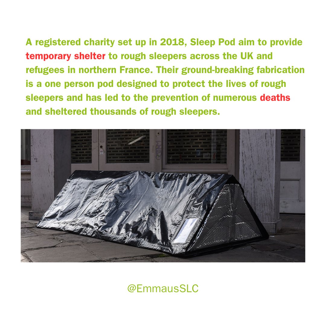 EmmausSLC's tweet photo. What are Sleep Pods and what are their benefits? Find out how these multi-purpose pods are protecting the lives of people struggling with homelessness. 💚
Check out their website:
https://t.co/xZoRJ8UAXM
#sleeppods #homeless #homelessness #charity #homelesscharity https://t.co/Khr8OFAd32