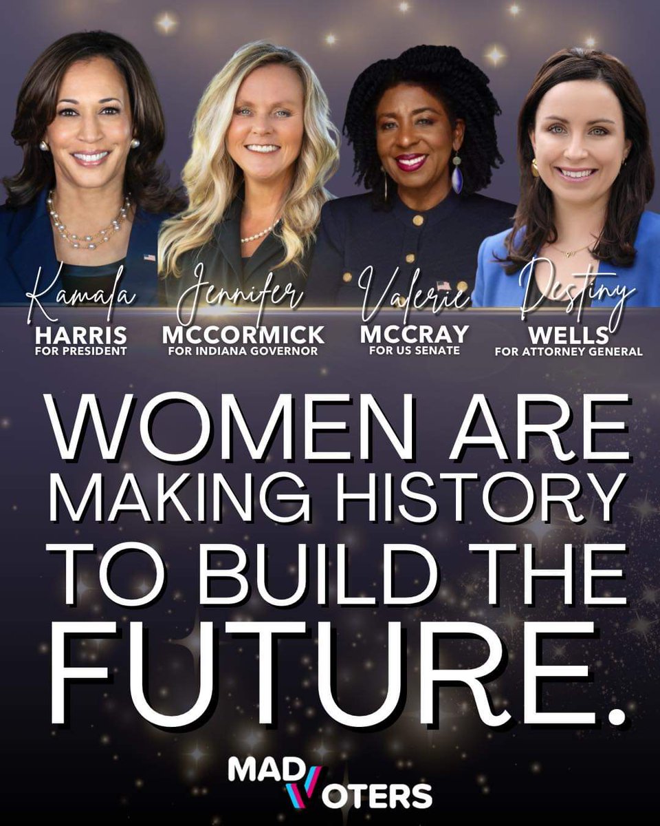 “President Barack Obama’s purple state magic could make the difference for [Democrats] them this fall, up and down the ballot,” -Semafor
<a href="/BarackObama/">Barack Obama</a>, come work your "purple state magic" in #Indiana for <a href="/mccormickforgov/">Jennifer McCormick</a>, <a href="/TheDestinyWells/">Destiny Wells</a>, <a href="/McCray4USSenate/">Valerie McCray</a> #Election2024 @madvoters