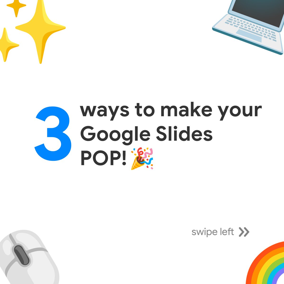GoogleWorkspace's tweet image. What are your secret tips for making your #GoogleSlides POP? 🎉 → goo.gle/4dxiPDw