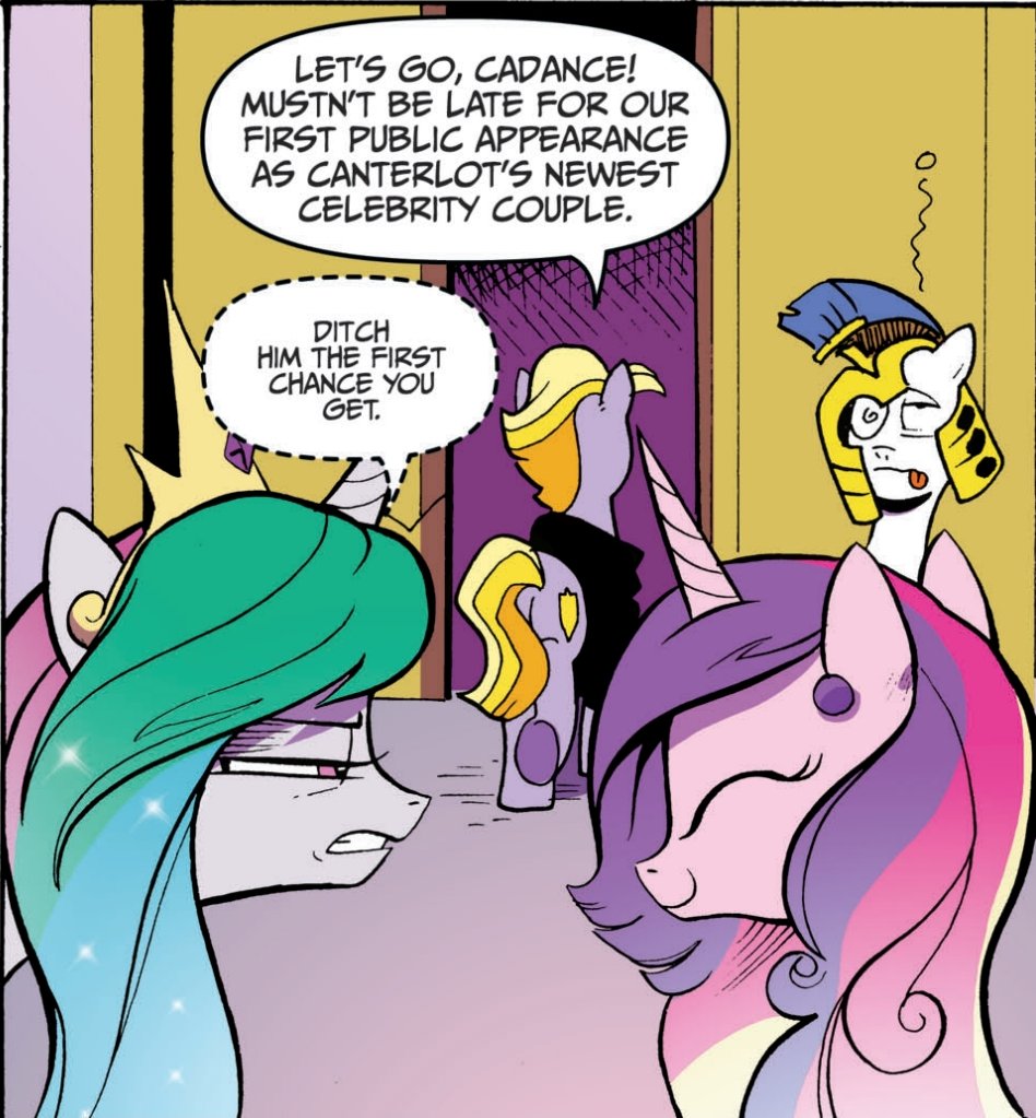 i wish we saw more of celestia and cadance's aunt-niece relationship in the show