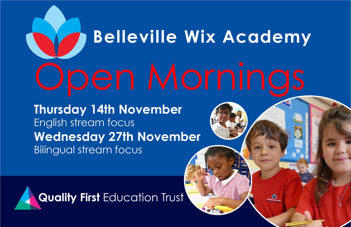 We warmly invite prospective families to visit our vibrant, successful and friendly primary school with a unique bi-cultural (English/French) community.

Our Open Mornings are on Thurs 14 and Weds 27 Nov. If you would like to visit us, please sign up here: bit.ly/3zWUVDz