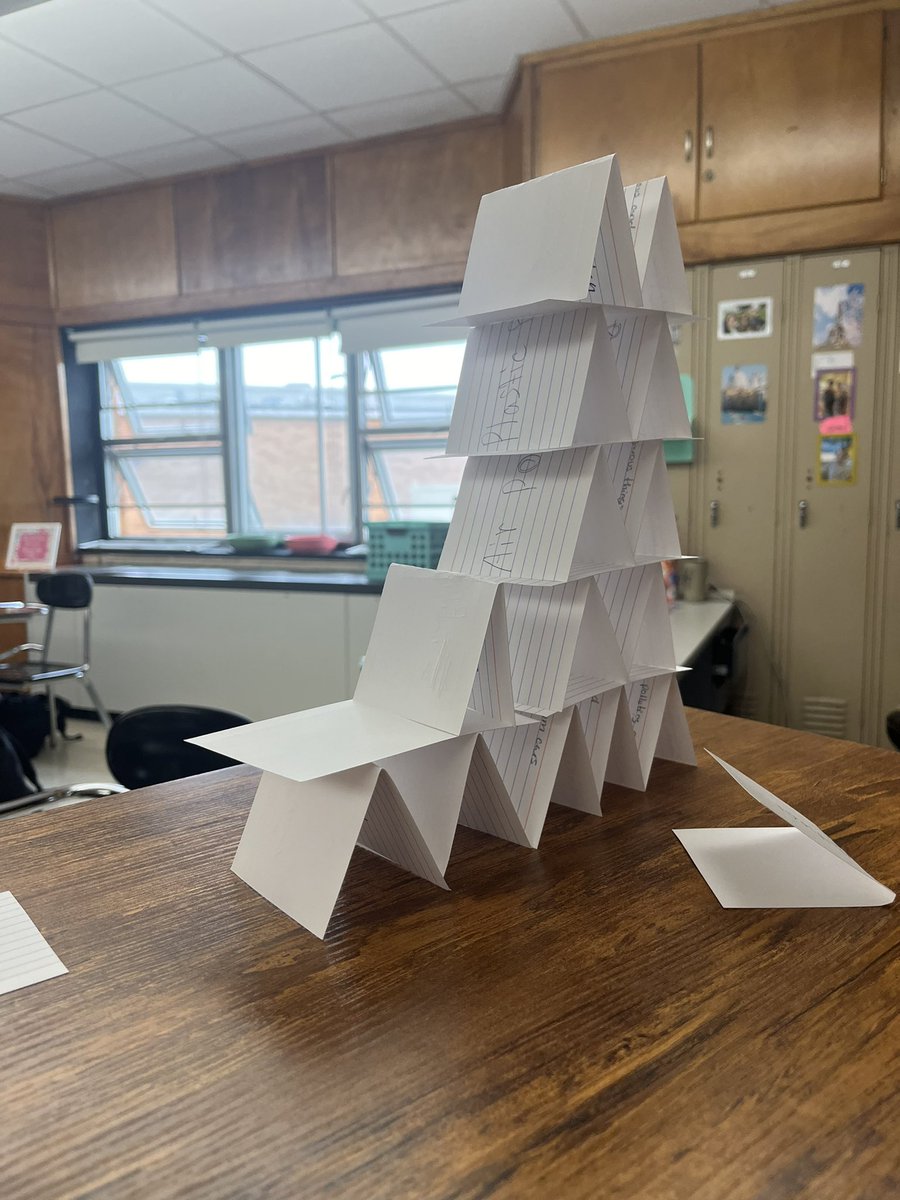 We loved gamifying brainstorming for civic action projects! Students raced to build the tallest index card towers, but every card had to have an idea related to their topic on it- so much teamwork and creativity was happening!