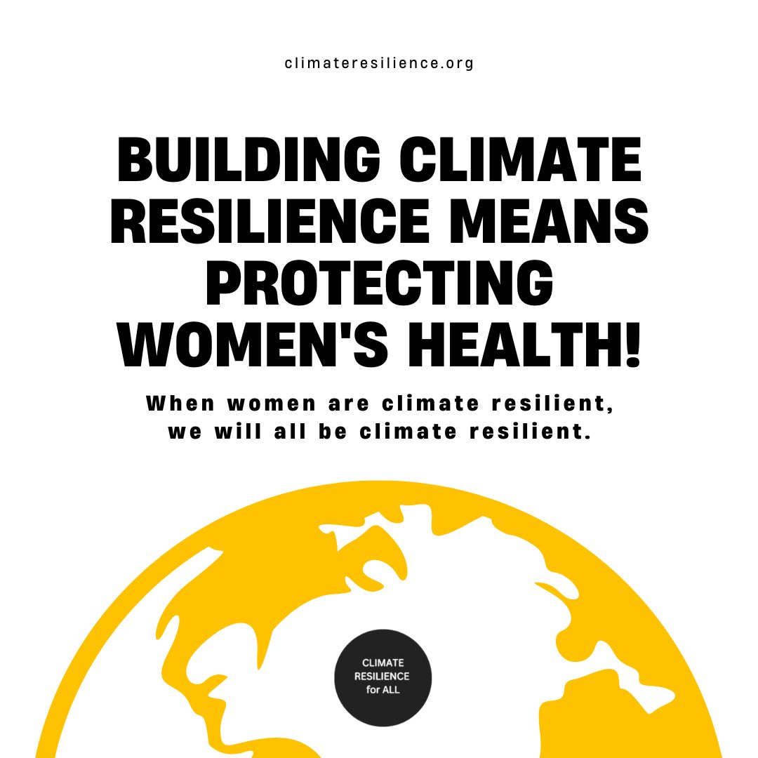 🌡️ Are you aware of how #ExtremeHeat has a unique impact on women’s health?

That's why building climate resilience means protecting women's well-being.

When women are climate resilient, we will all be climate resilient.

Learn more at: climateresilience.org