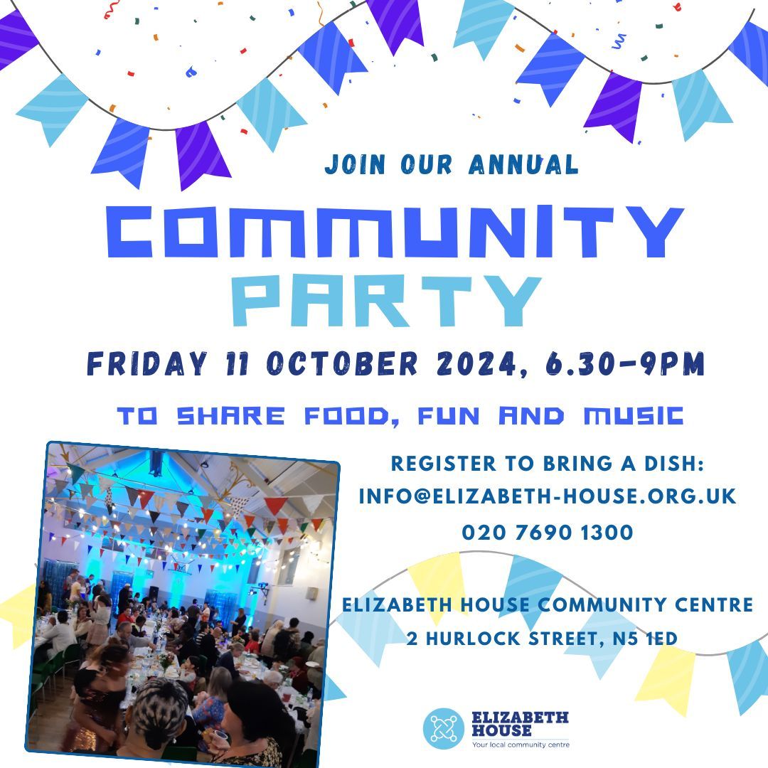 It's next week! 🥳

Join us for an annual event filled with delicious food, music and excellent company 💛 

Let's celebrate and build our community connections 🤝 

#CommunityEvent #FoodAndMusic #AnnualGathering #FunTimes #LocalCelebration #Islington #AnnualEvent