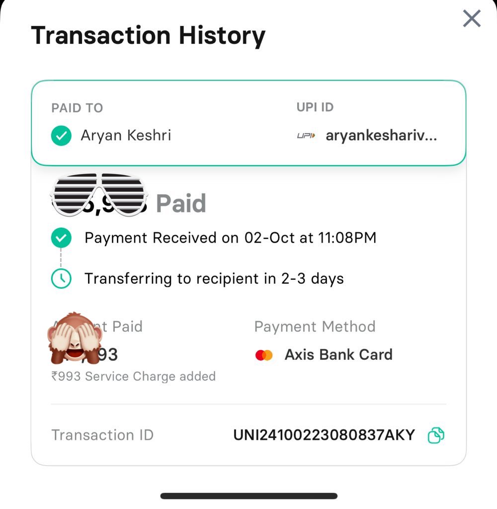 sanjit_zone's tweet photo. @CheQ_One @RBI I had paid tuition fee through cheq app, but the amount has not yet reached the receiver. 🤨 https://t.co/1rbhBzq54j