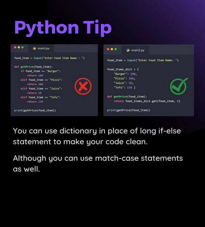 PythonDvz's tweet photo. Python Tip

#python #programming #developer #programmer #coding #coder #softwaredeveloper #computerscience #webdev #webdeveloper #webdevelopment #pythonprogramming #pythonquiz #ai #ml #machinelearnin https://t.co/LAP0YLbkFm