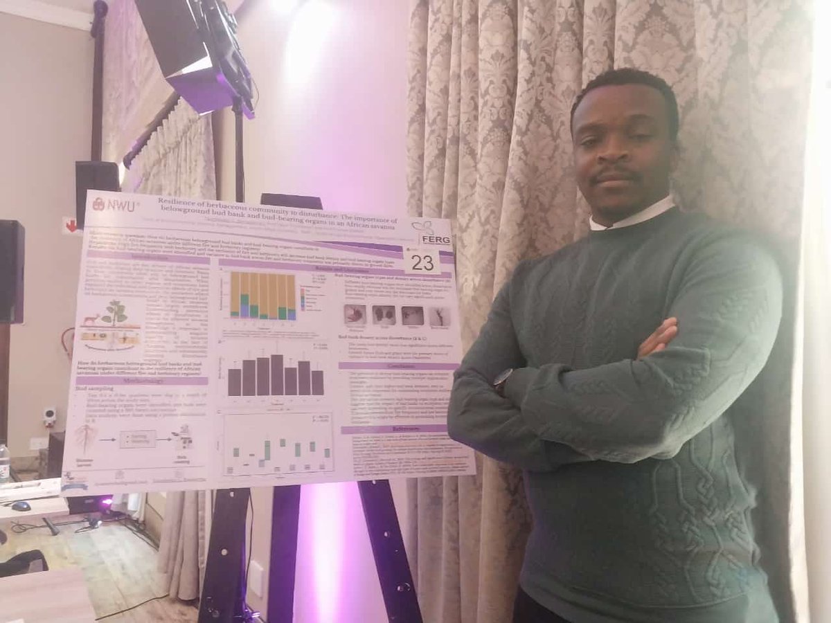 Matari_Tsumbe's tweet photo. I had the opportunity to present a poster based on the first results chapter of my PhD project at the @theNWU postgraduate studies showcase. This experience has strengthened my confidence in my research and opened doors for collaborations. I won best poster in the PhD category 🕺 https://t.co/EThBsVs5Xb