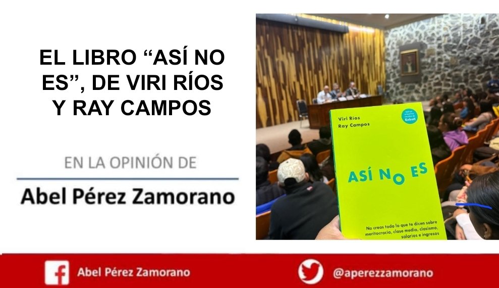 Buen día, te invito a leer mi artículo semanal titulado: 
EL LIBRO “ASÍ NO ES”, DE VIRI RÍOS Y RAY CAMPOS
Para consultarlo, lo puedes encontrar en el siguiente link:
facebook.com/share/CRQZxSLD…