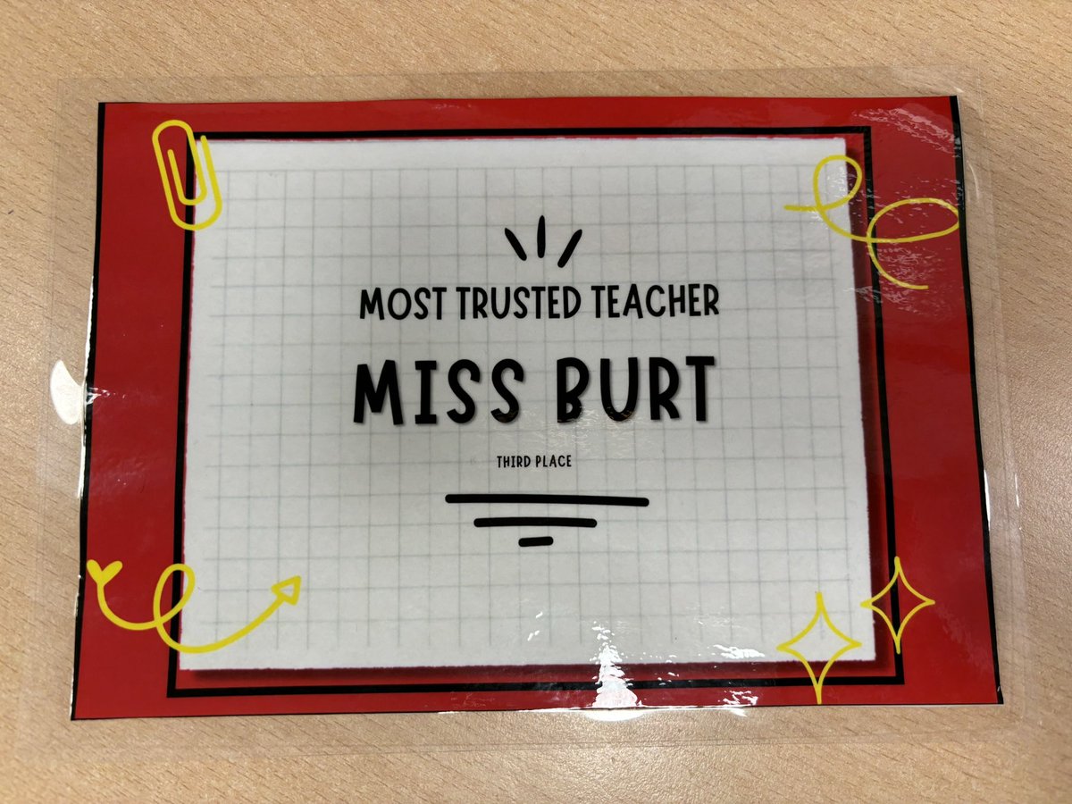 Honoured the pupil council thought of me but to come 3rd in the whole school has really made the last day of term extra special ❤️👩🏼‍🏫 <a href="/GlenrothesHS/">Glenrothes High School</a>