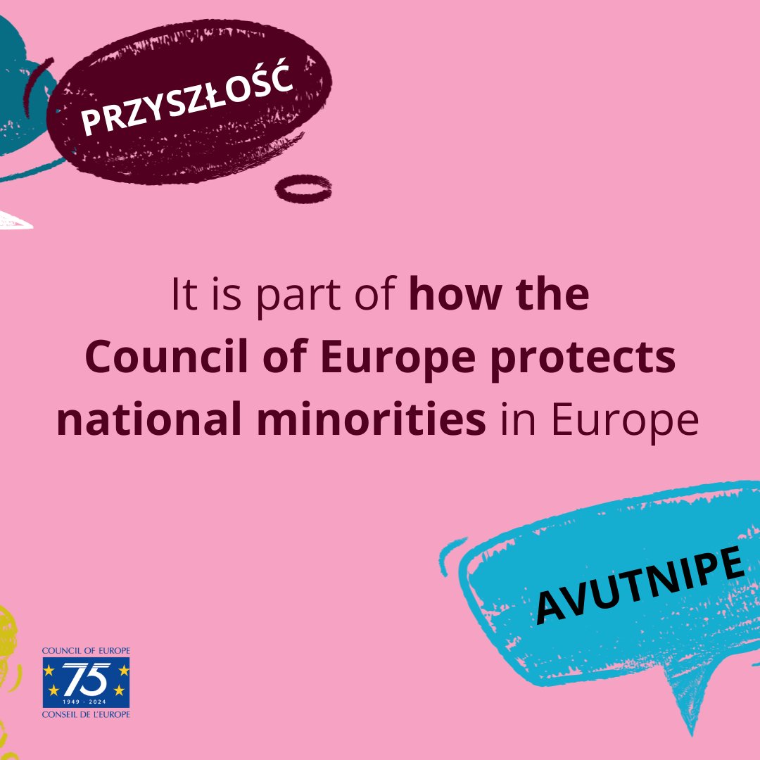 coe's tweet photo. Language is at the ❤️ of cultural identity. The European Charter for Regional or Minority Languages ensures Europe’s minority languages are preserved, promoting peace & diversity.
Learn more 👇
@CoE_Antidiscri
#CouncilOfEurope #LanguageMonth #MinorityLanguages
