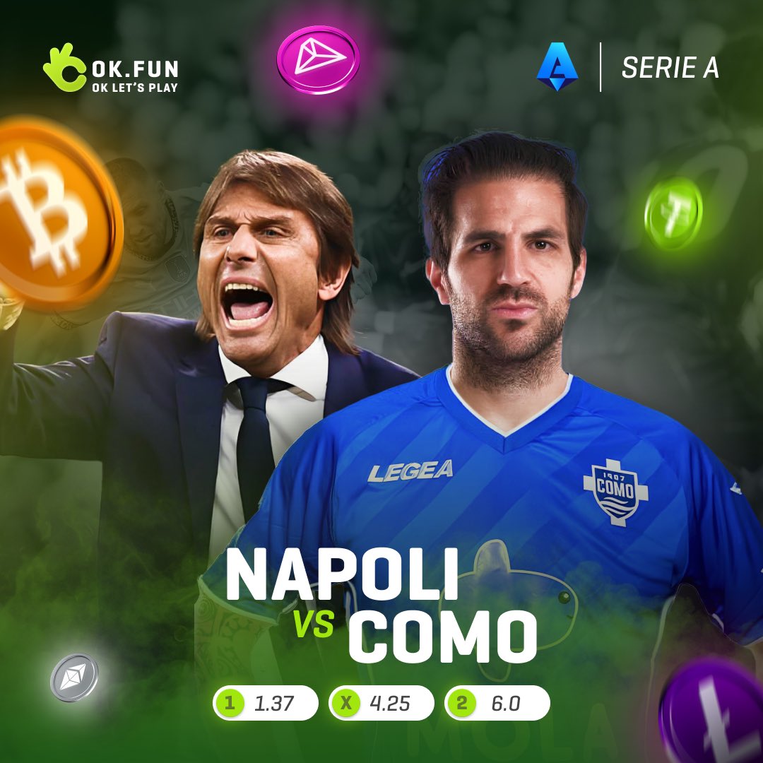 OKfun_official's tweet photo. 🇮🇹 Serie A leaders face in-form Como, managed by none other than Cesc Fabregas.
🔥 Who do you have?
👉 Place your bets at https://t.co/Yfm1SpE2J5
👉Join our community: https://t.co/NVi8FKTW9f
#Okletsplay #FunVibesOnly #CryptoGames
🥳Customer Service:
🚀Telegram: https://t.co/6Z2TfuawZP
📱WhatsApp: https://t.co/5cgDACqTfN