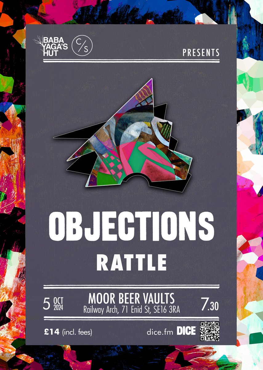 Baba Yaga's Hut (@byhut) on Twitter photo Tomorrow night we are at <a href="/drinkmoorbeer/">Moor Beer Co.</a> vaults in Bermondsey for <a href="/ObjectionsBand/">▪️Objections▪️</a> & <a href="/RattleandRattle/">Rattle</a>.
Small gig, great beer, two excellent bands. Should be a good one!
dice.fm/event/7d3pa9-o… Tomorrow night we are at <a href="/drinkmoorbeer/">Moor Beer Co.</a> vaults in Bermondsey for <a href="/ObjectionsBand/">▪️Objections▪️</a> & <a href="/RattleandRattle/">Rattle</a>.
Small gig, great beer, two excellent bands. Should be a good one!
dice.fm/event/7d3pa9-o…