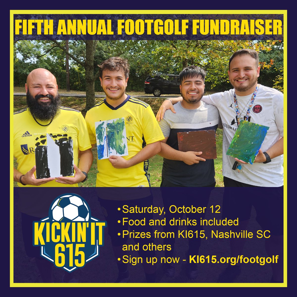 You wouldn't want to miss this ⚽️⛳️

Great prizes, footgolf fun and supporting the local community. 

Sign up now at ki615.org/footgolf!

#SoccerForAll | #EveryoneN