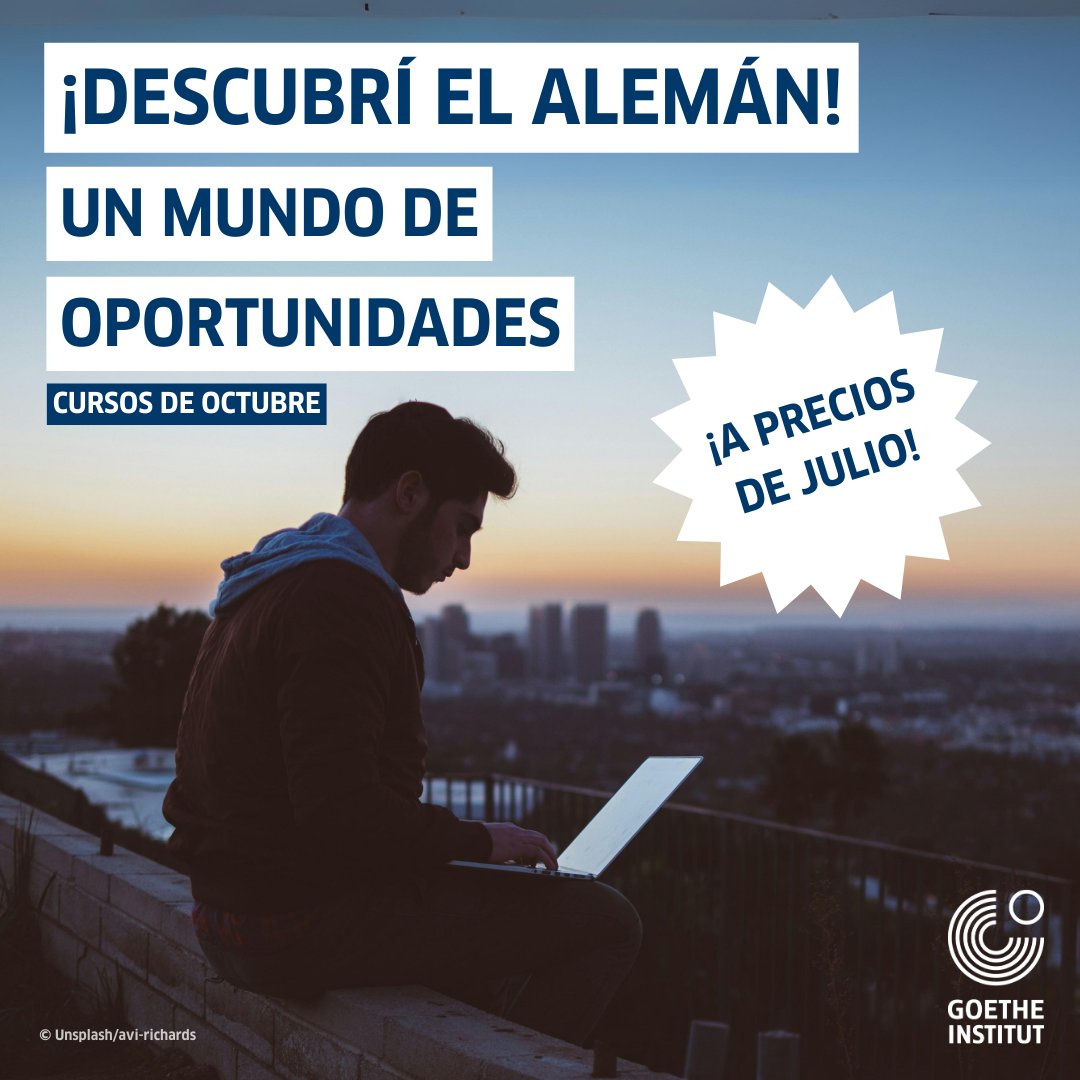 📣 ¡Inscripciones abiertas! Si deseás descubrir el mundo del alemán, profundizar tus conocimientos o ejercitar tus habilidades, sumate a los cursos de octubre ¡a precios congelados! 🤩🥳
goethe.de/buenosaires/cu…